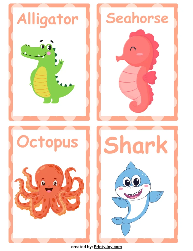 animal flashcards for toddlers printable