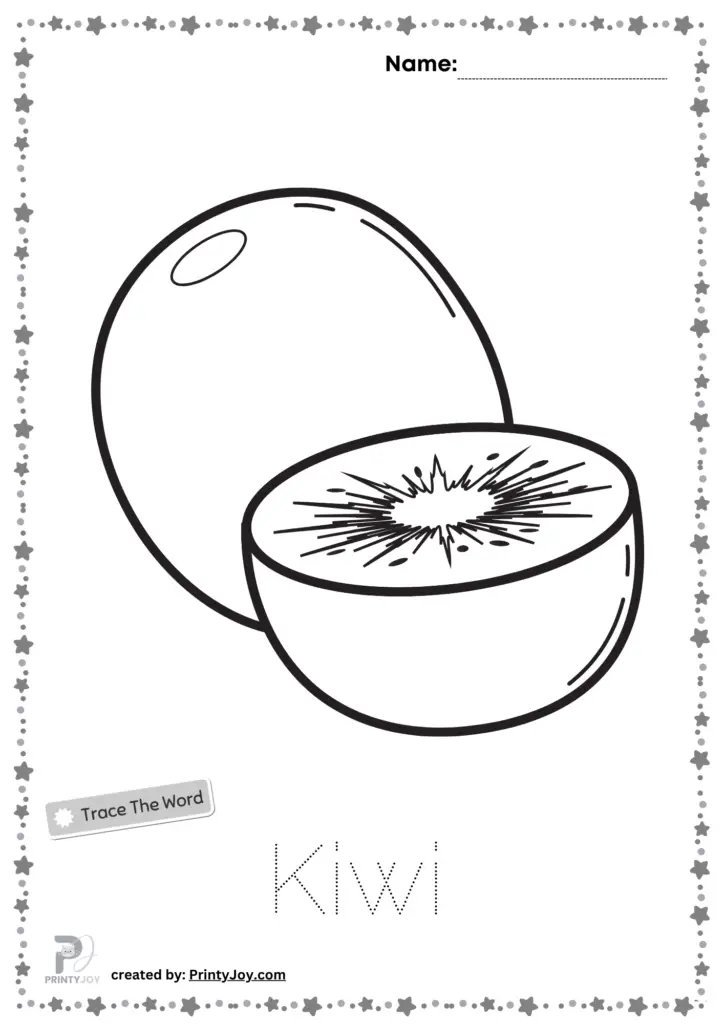 Kiwi Coloring Page Free