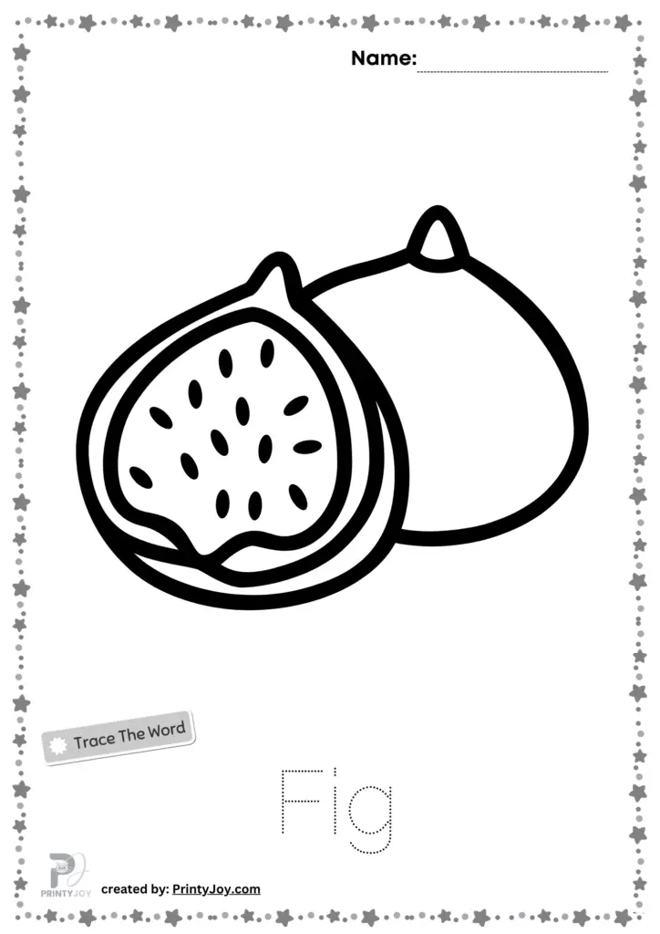 Fig Coloring Page Free