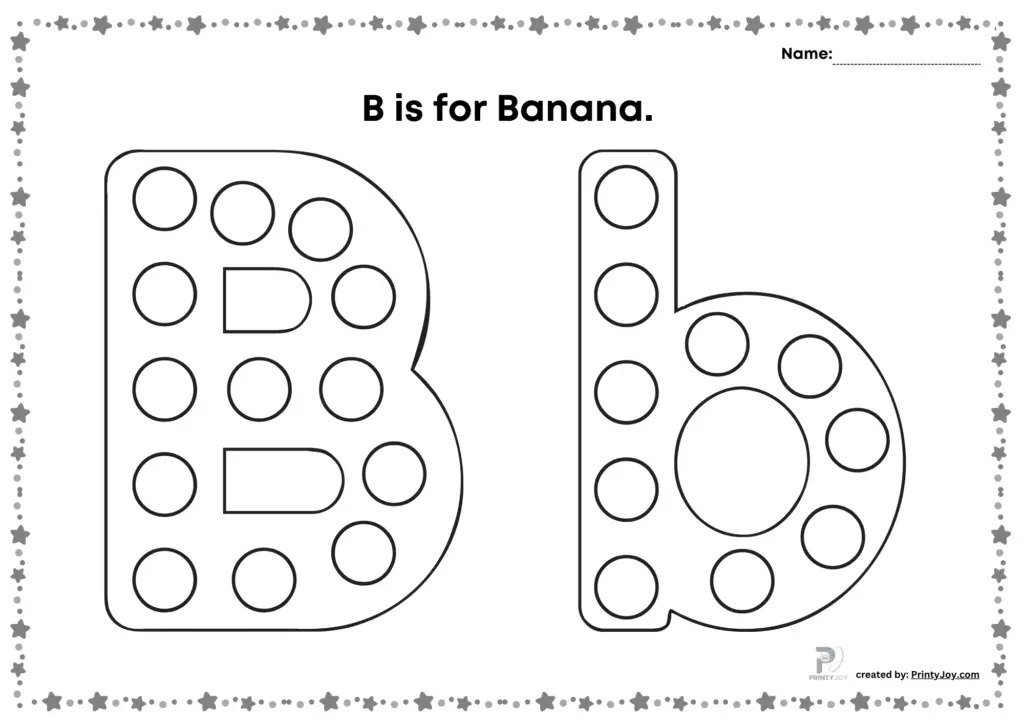 Dot marker letter b worksheets pdf, Dot Marker Printables Free Alphabet