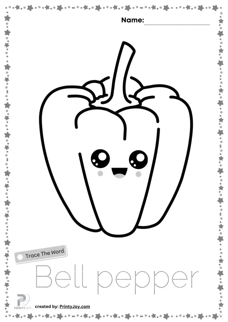 Bell pepper Coloring Page Free