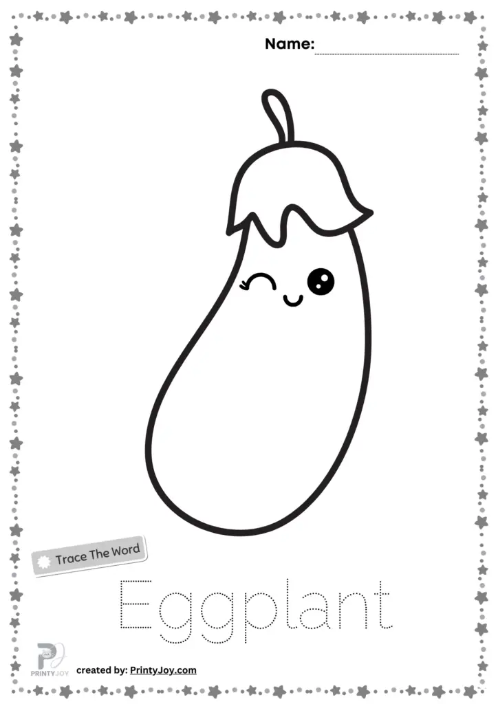 Eggplant Coloring Page Free