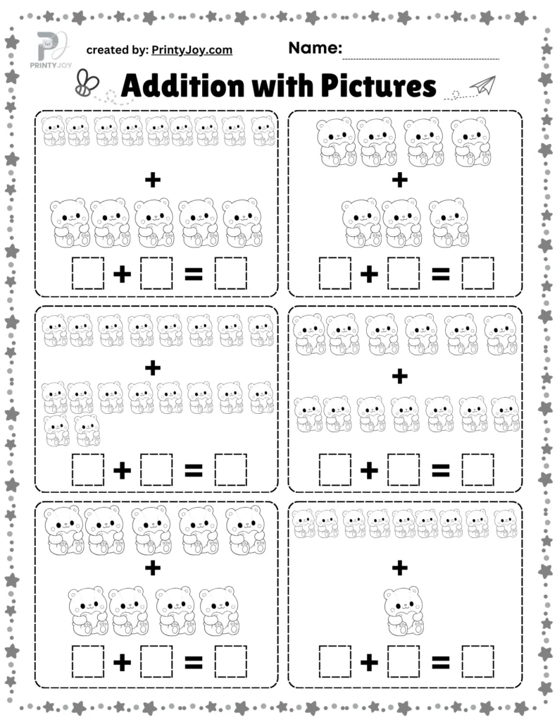 Addition With Pictures Free Printable