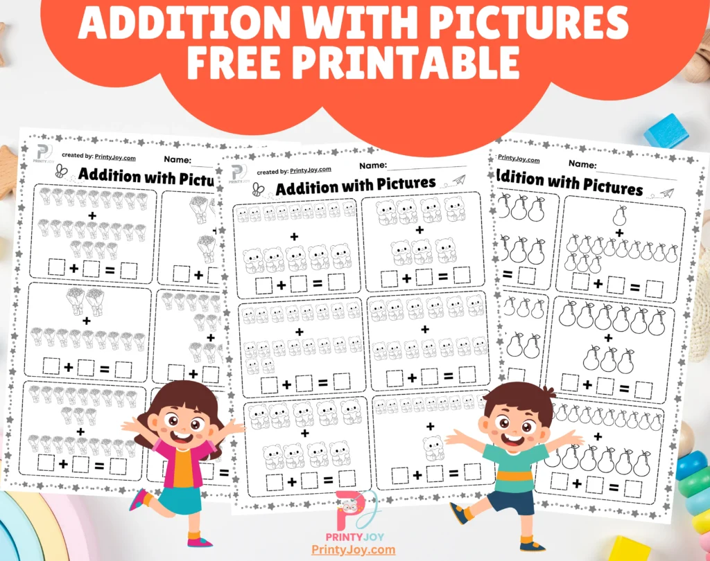 Addition With Pictures Free Printable
