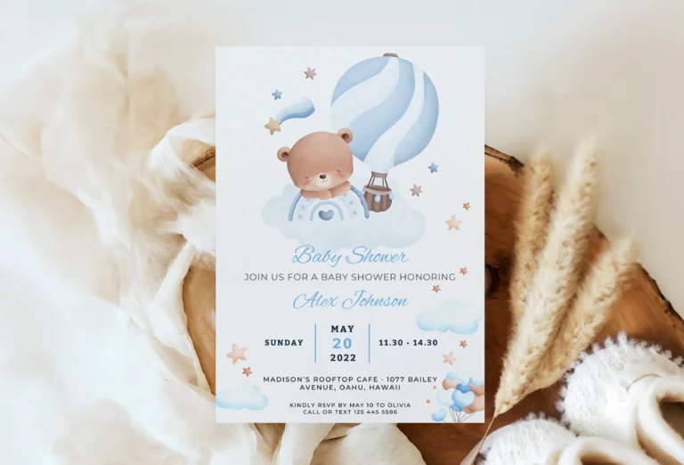 Baby Shower Invitation Template for Free Boys Edition