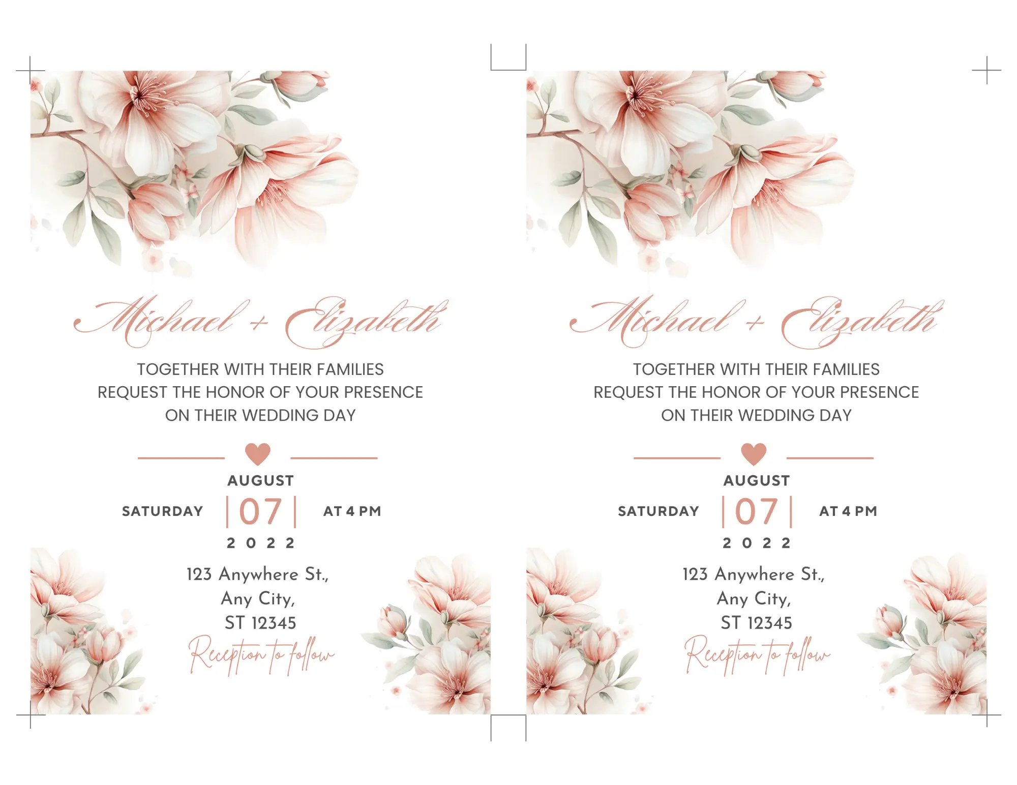 Canva Wedding Invitation Template Free