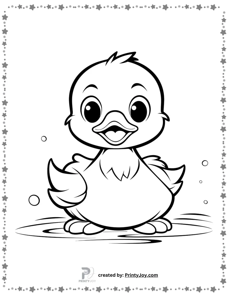 baby duck coloring pages for toddlers