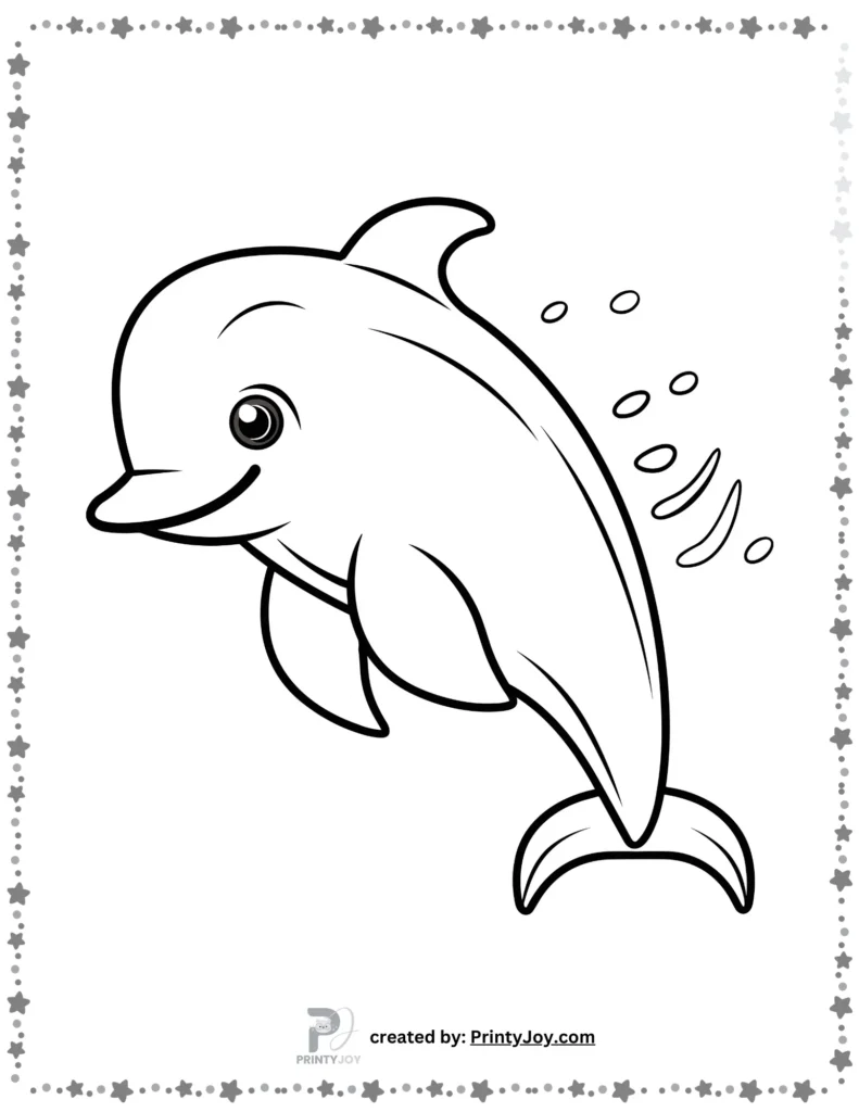 Dolphin coloring sheet pdf free download