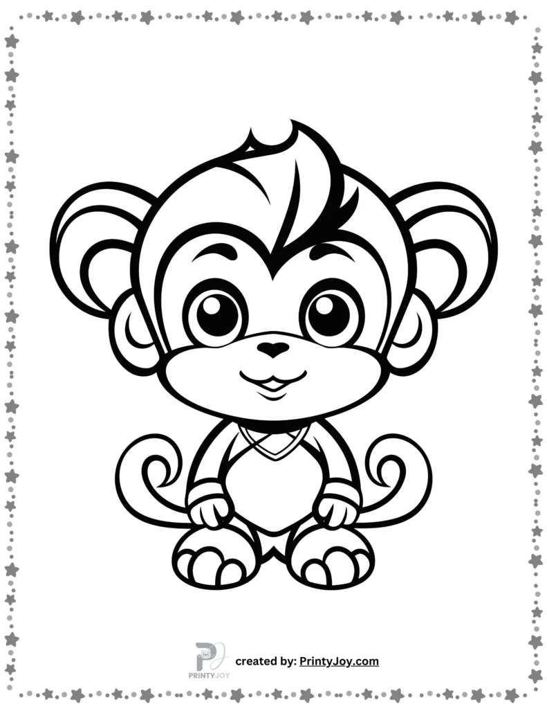 monkey coloring book pdf free download