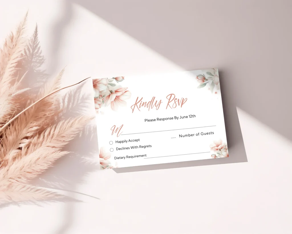 Free DIY RSVP Wedding Card Template