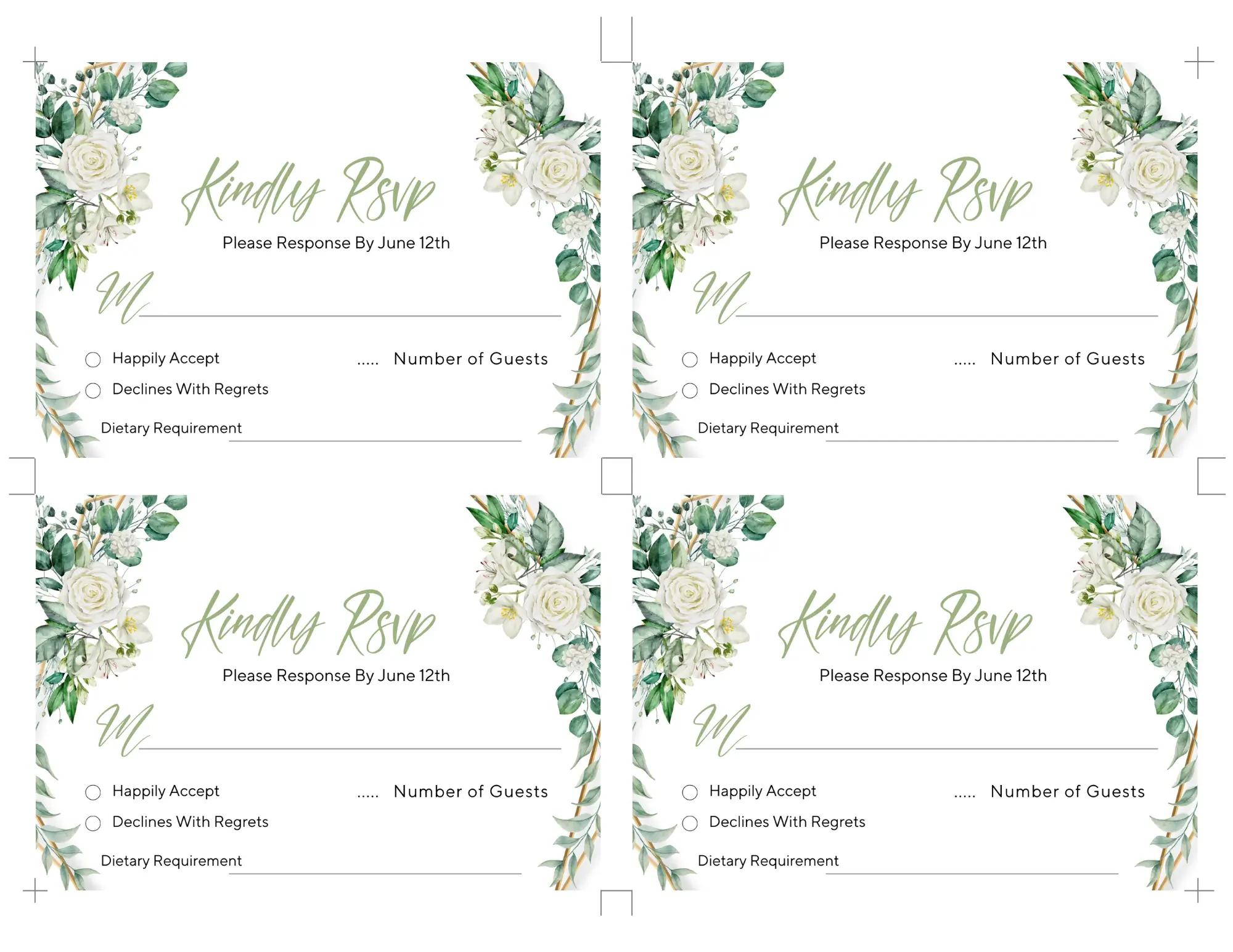 Free Details Card Wedding Invitation Template