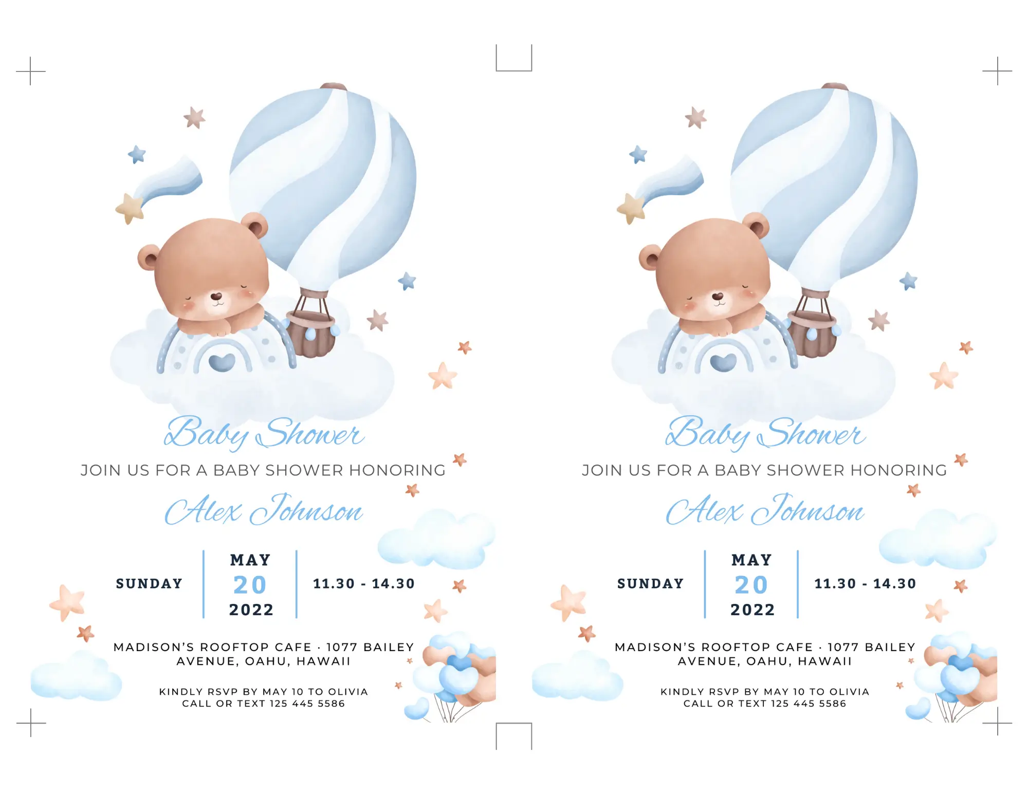 baby shower invitation print at home