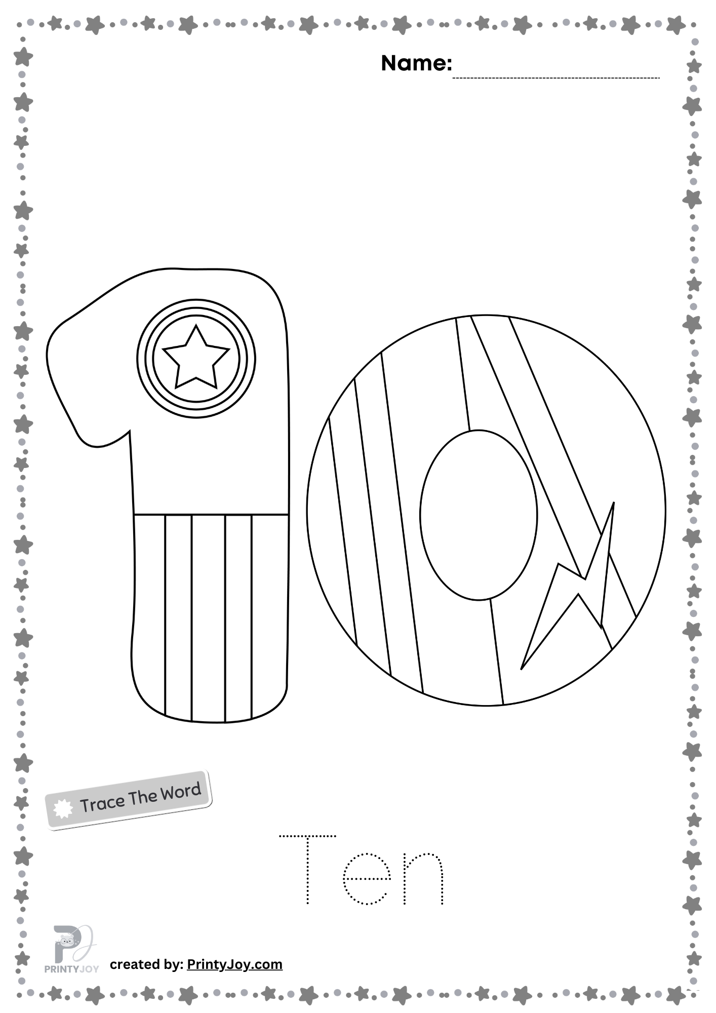 Numbers Coloring Pages 1-10 Free Printables