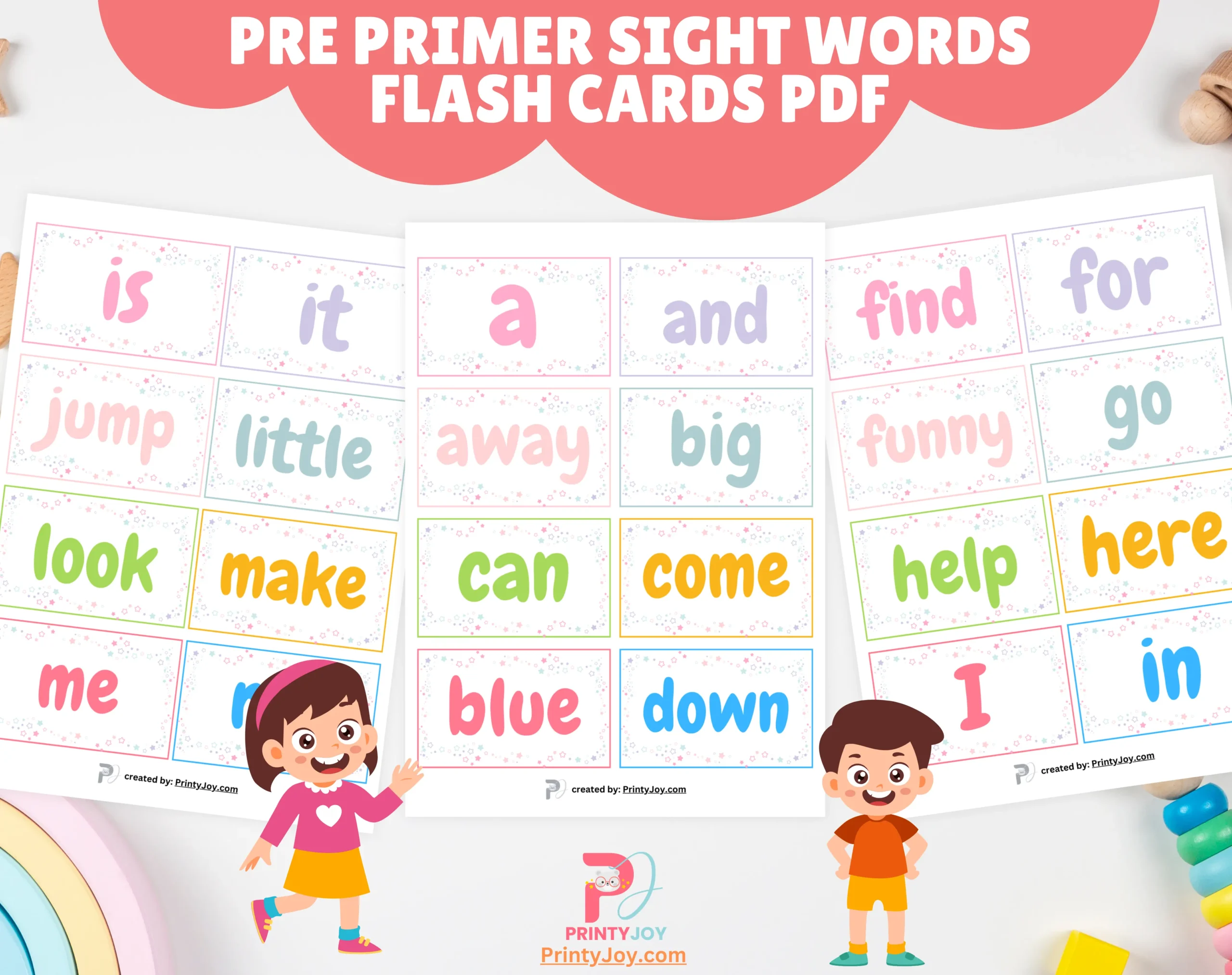Pre Primer Sight Words Flashcards PDF