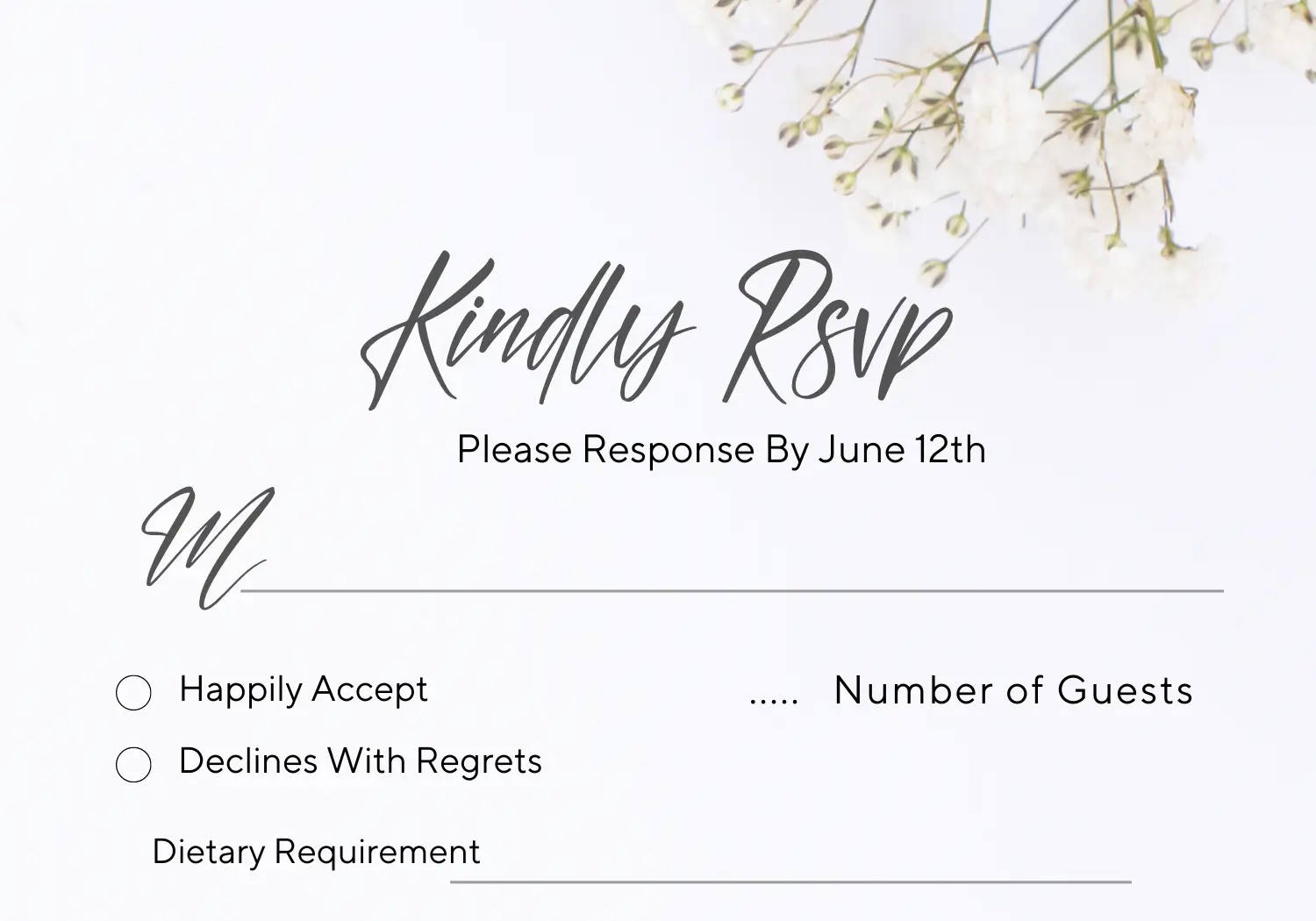 Free RSVP Wedding Card Diy