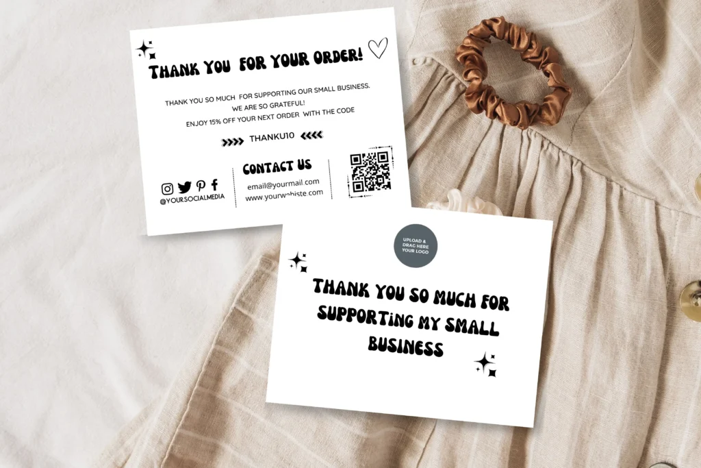 Free Retro Business Thank You Card Template