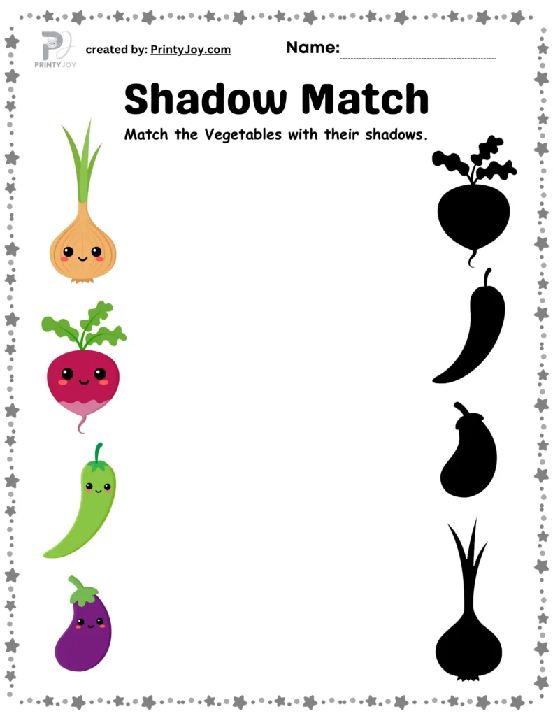 Shadow Matching Free Printable Worksheets