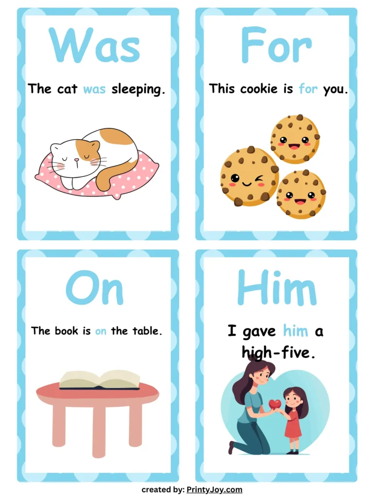 Sight Word Practice Cards Free Printables
