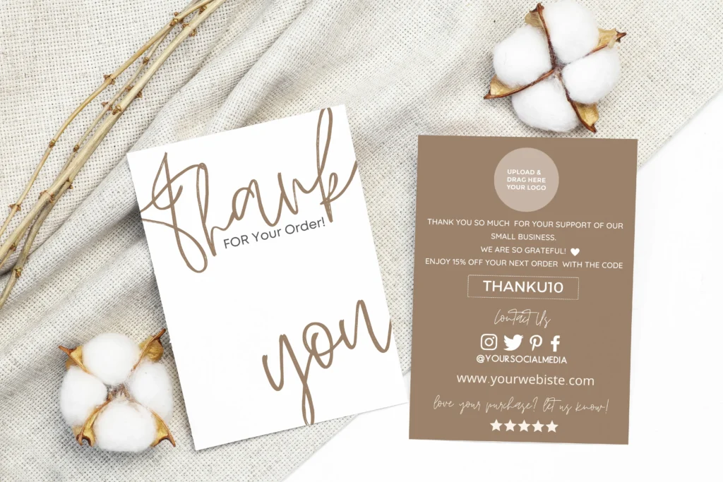 Thank You Card Small Business Template Free