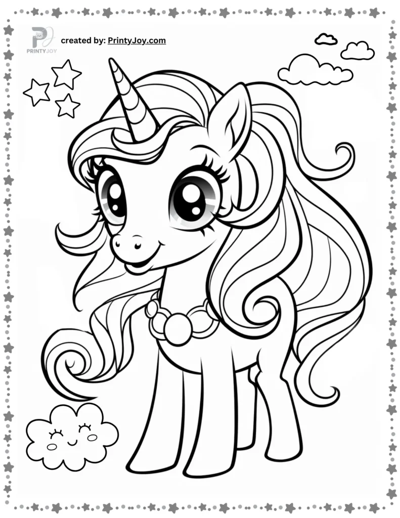 unicorn coloring pages pdf