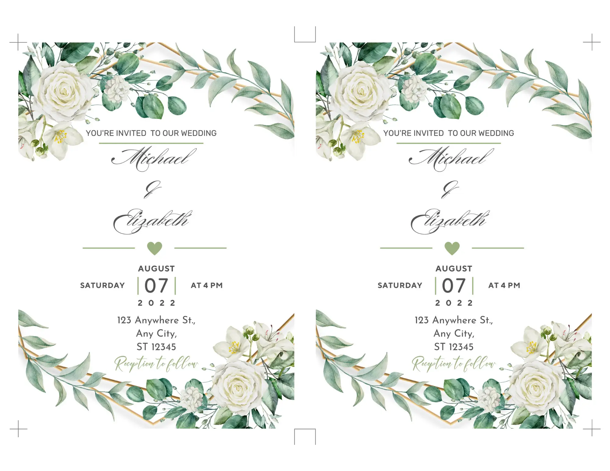 Wedding Invitation Templates Free Editable