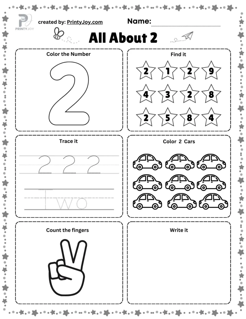 Numbers Worksheets For Kids 1-10 Free Printables
