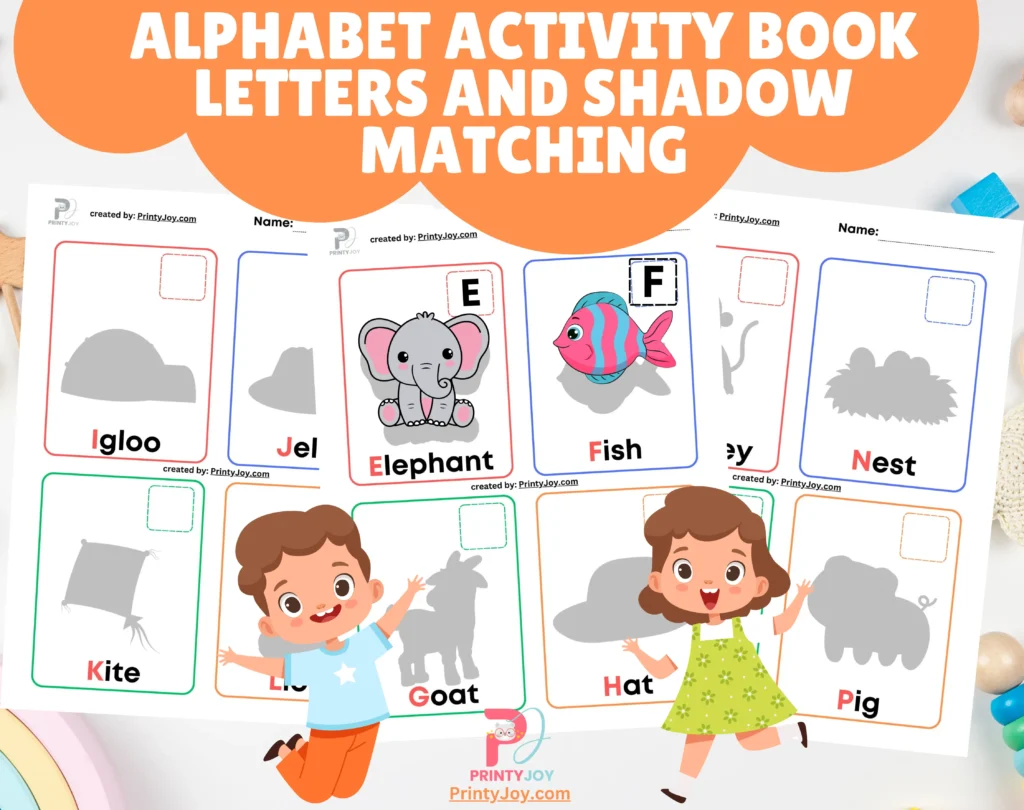 Alphabet Activity Book Letters and Shadow Matching