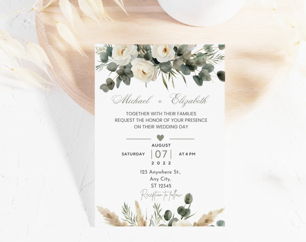 Editable Floral Invitation Template Free