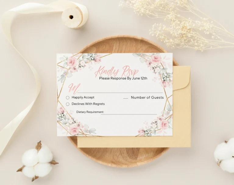 Wedding RSVP Template Online Free