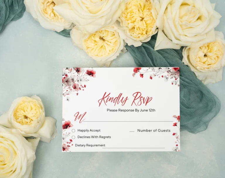 RSVP Wedding Invitation Template Free