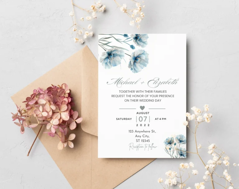 Wedding Invitation Wording Together with Their Families Template