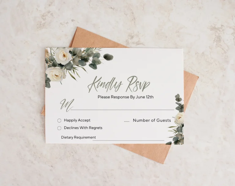 Wedding RSVP Message Template Free