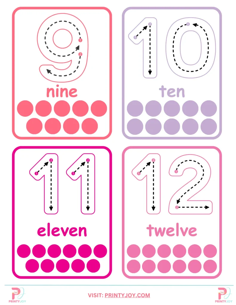 1-20 Numbers and Words Flashcards