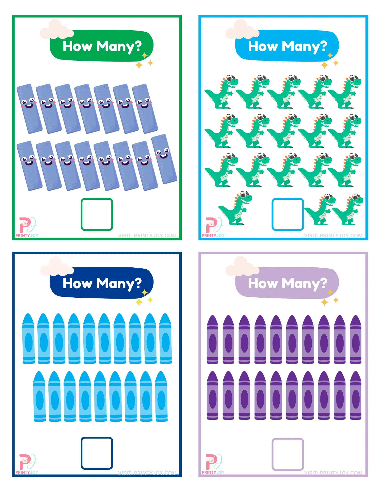 Counting Flashcards Printable Free