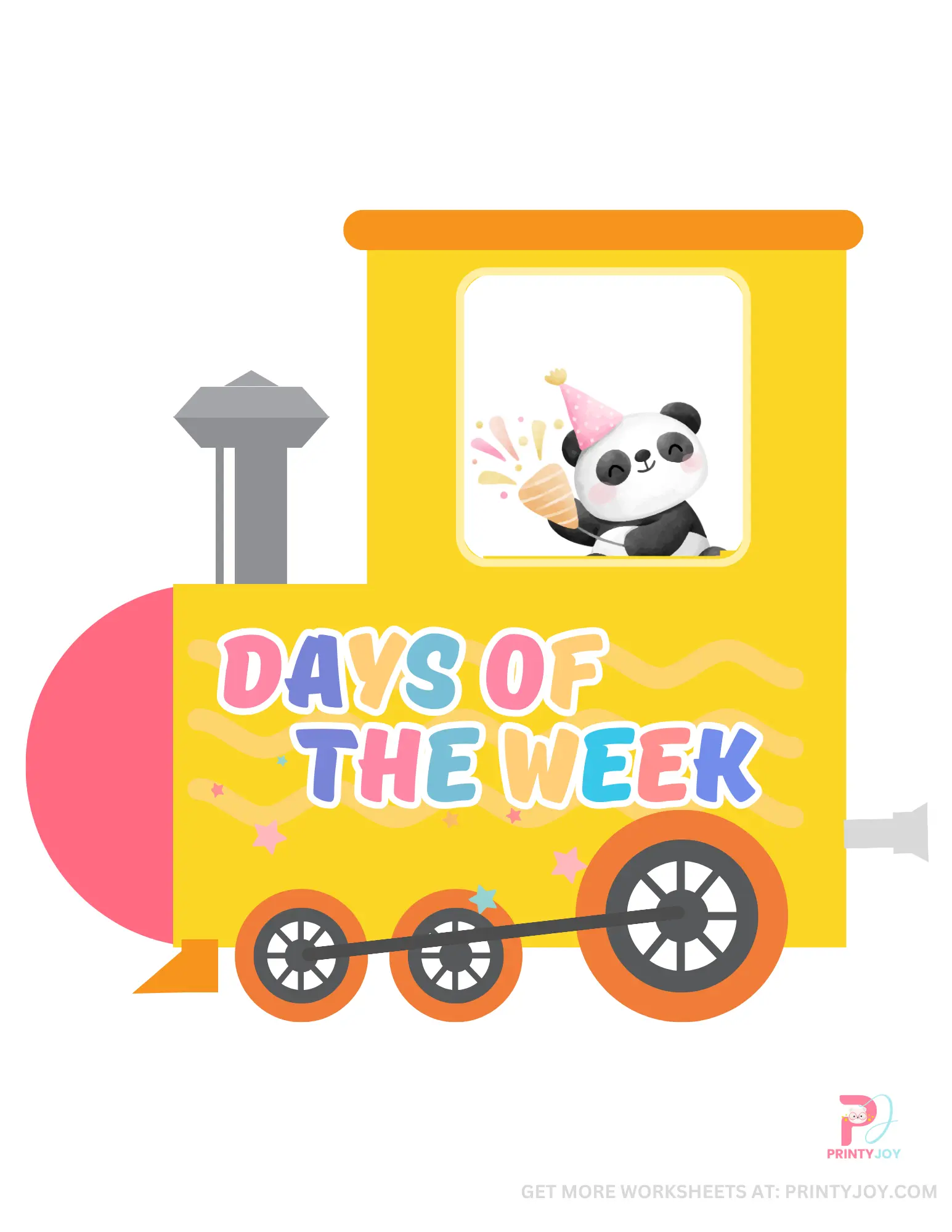 Days of the week flashcards train pdf free download