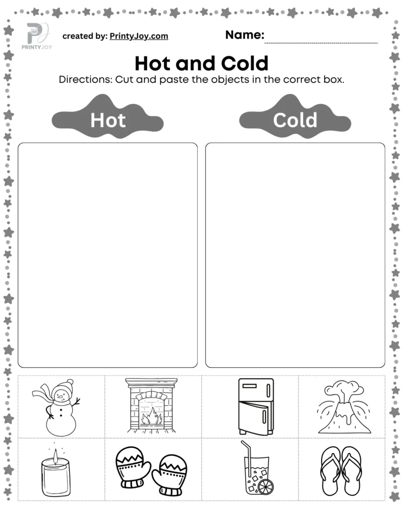 Hot and cold worksheets pdf free download