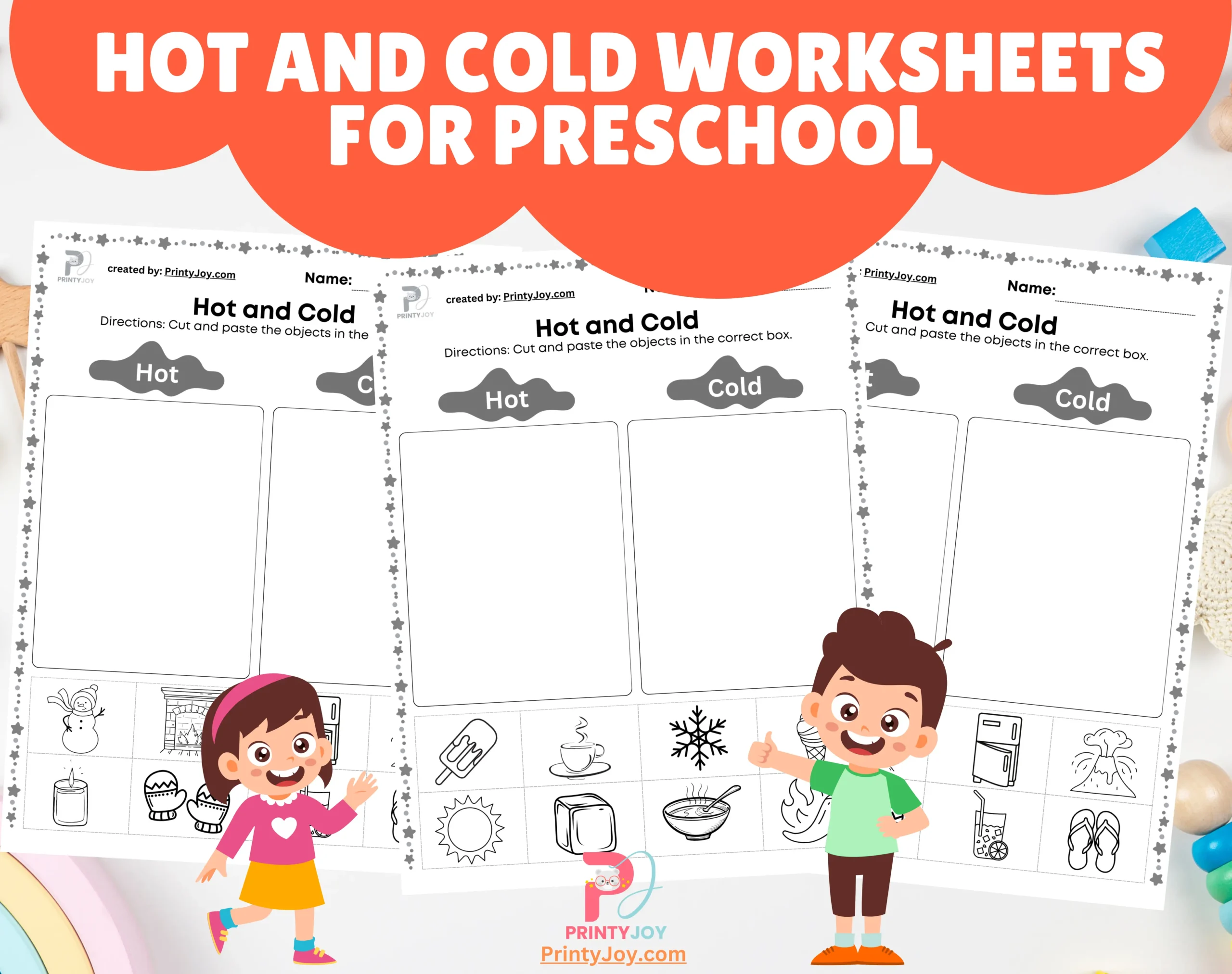 Hot and Cold Worksheets for Preschool