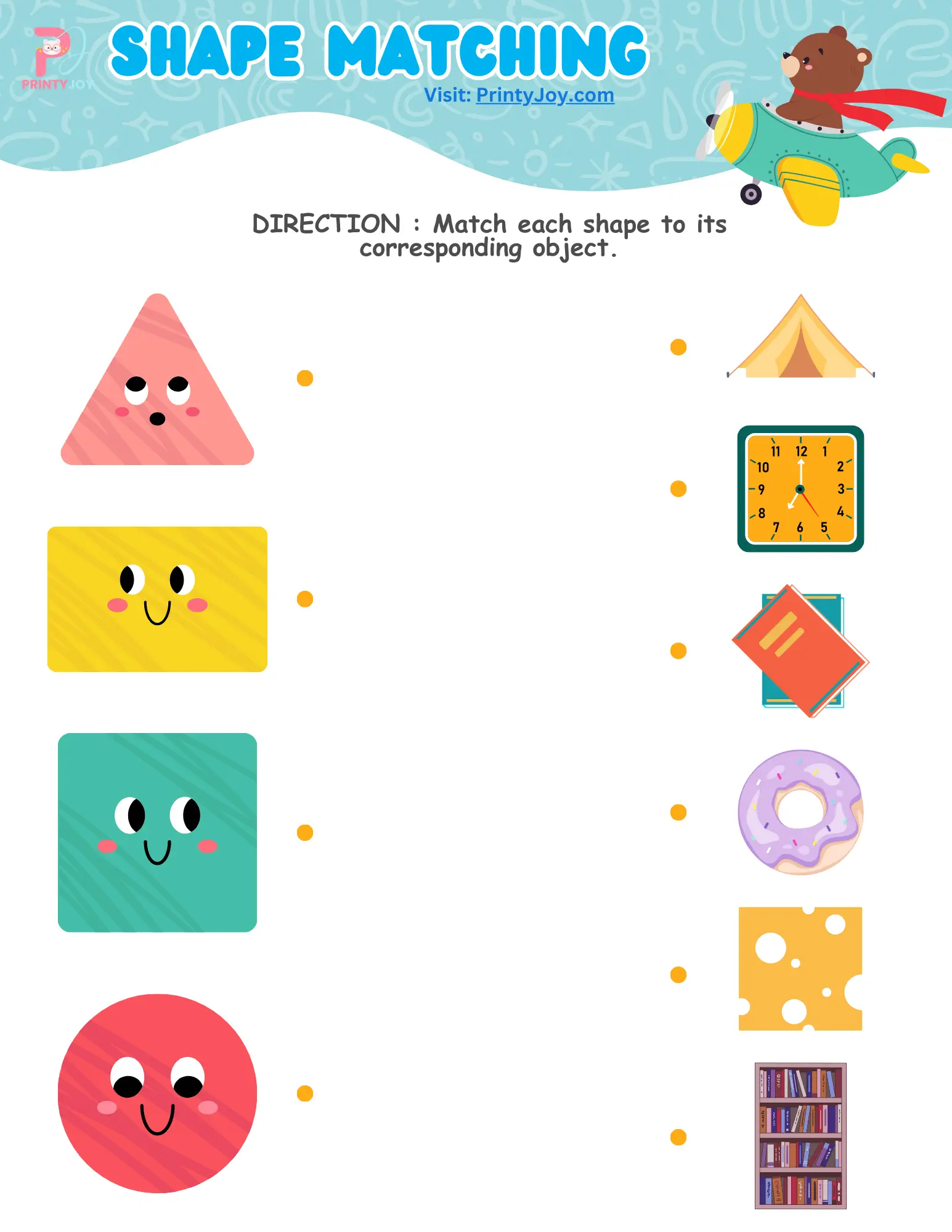 Shape Matching Worksheets For Preschool