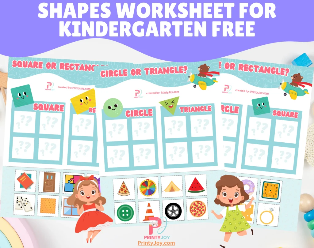 Shapes Worksheet For Kindergarten Free