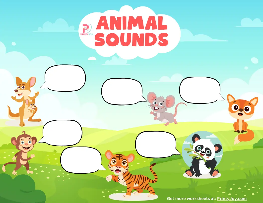 Animal Sounds Worksheets For Kindergarten Free