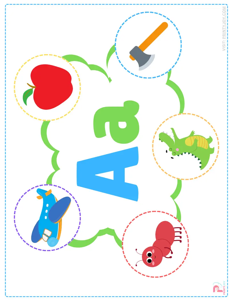 Alphabet Letters with Pictures Free Printable