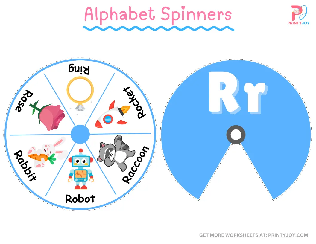 Alphabet Spinners Free Printable