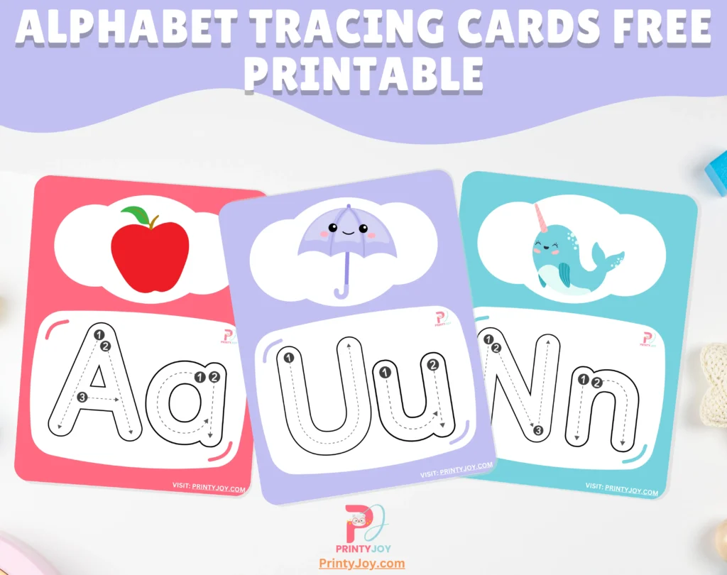 Alphabet Tracing Cards Free Printable