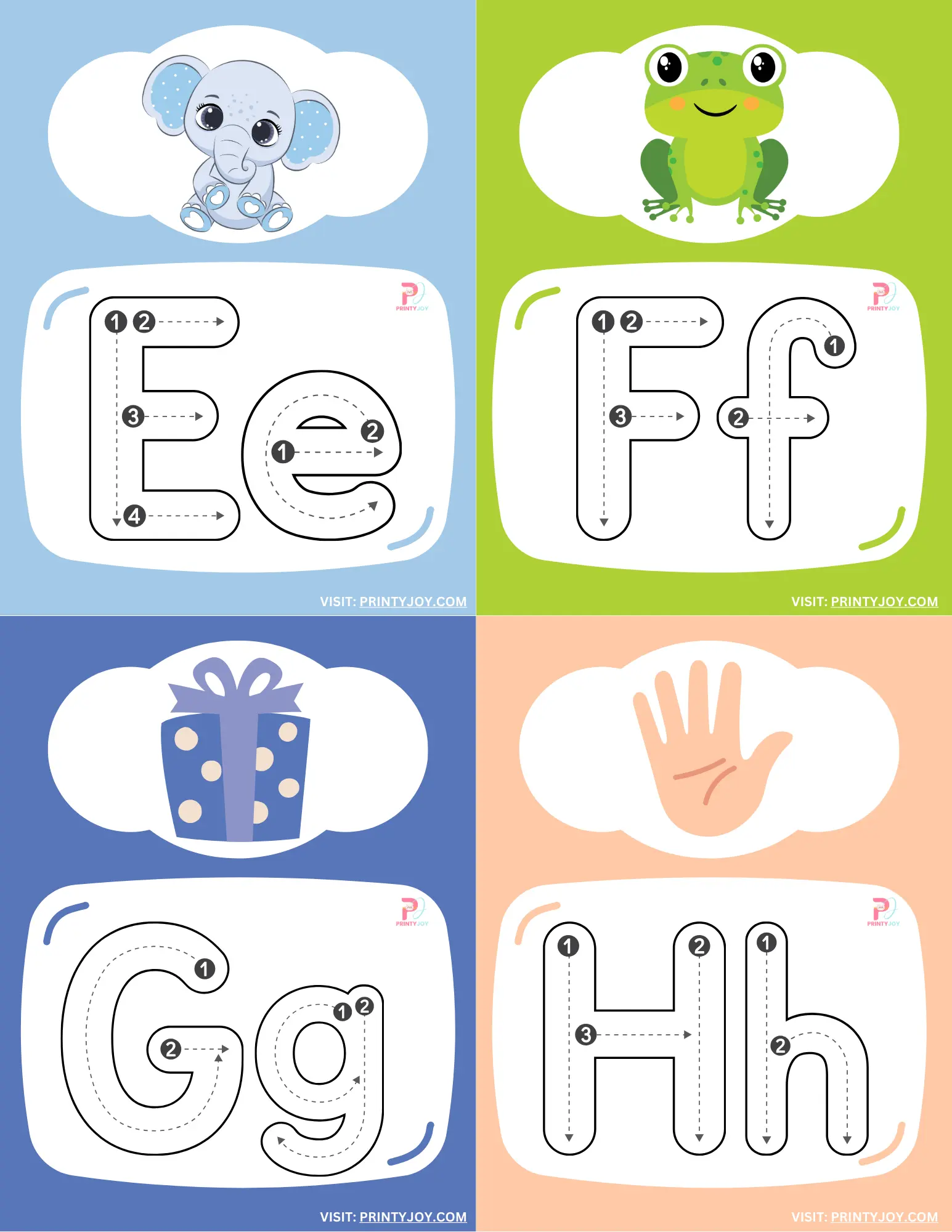 Alphabet Tracing Cards Free Printable