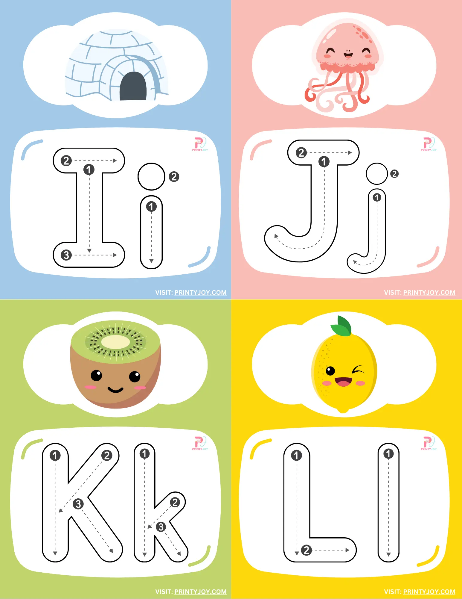 Alphabet Tracing Cards Free Printable