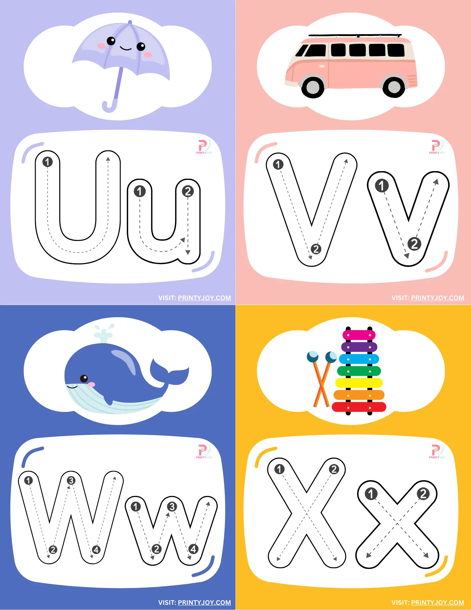 Alphabet Tracing Cards Free Printable