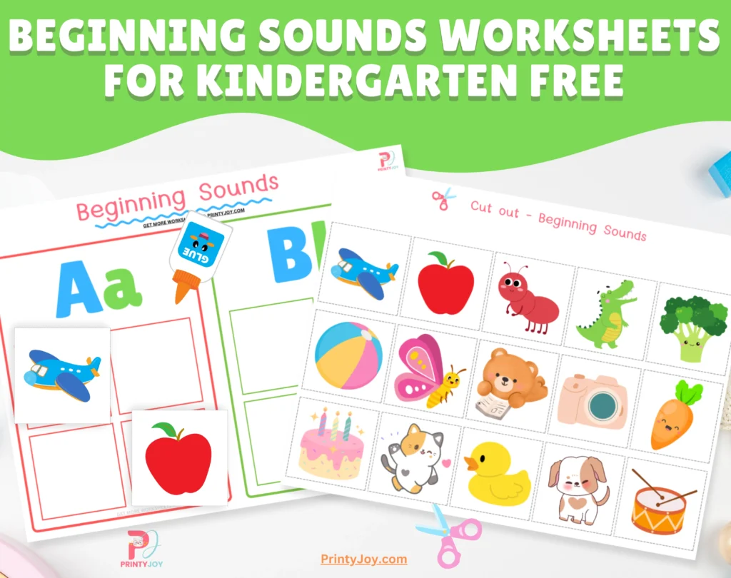 Beginning Sounds Worksheets for Kindergarten Free