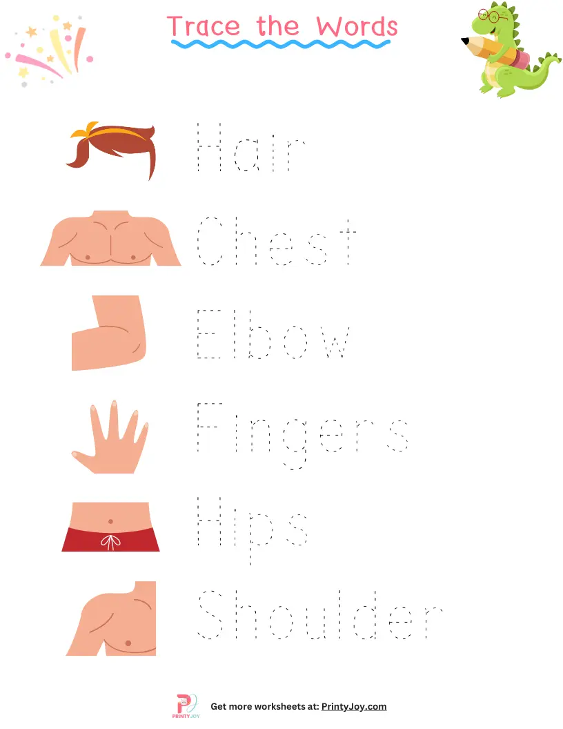 Body parts activities for preschoolers PDF