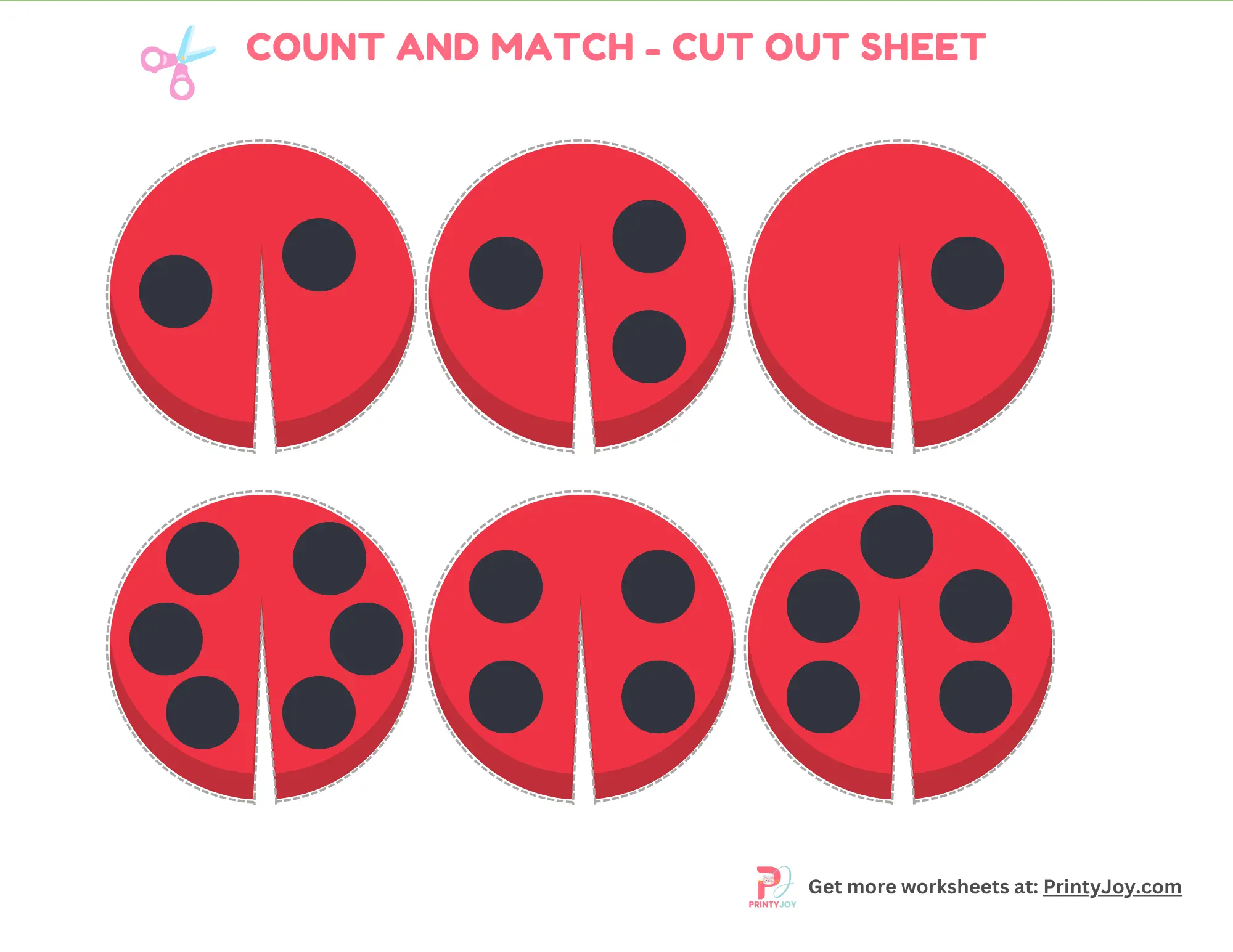 Ladybug Counting Activity Free Printable