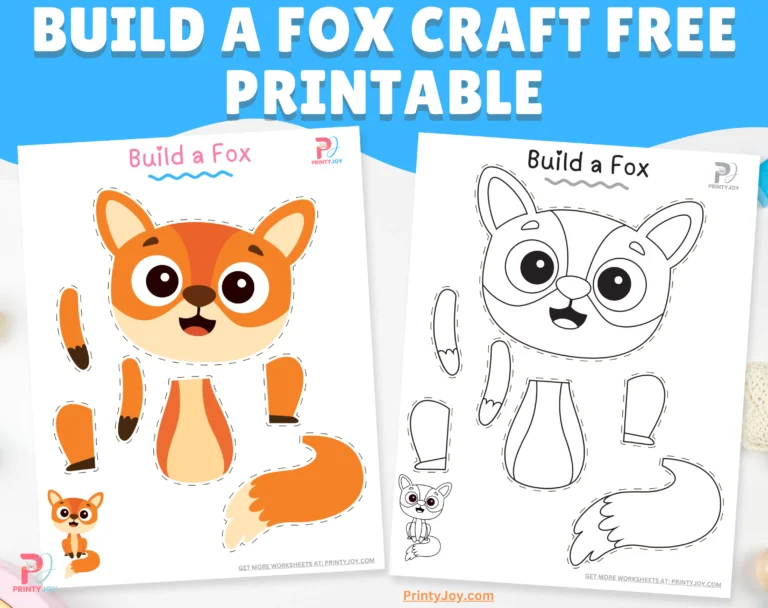 Build a Fox Craft Free Printable